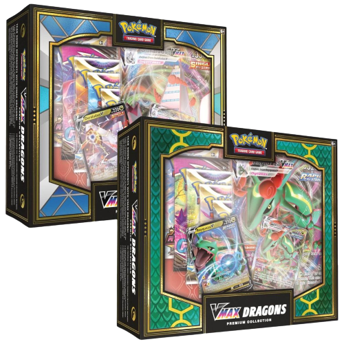 Pokemon VMAX Dragons Premium Collection - Rayquaza AND Duraludon (Double-sided)