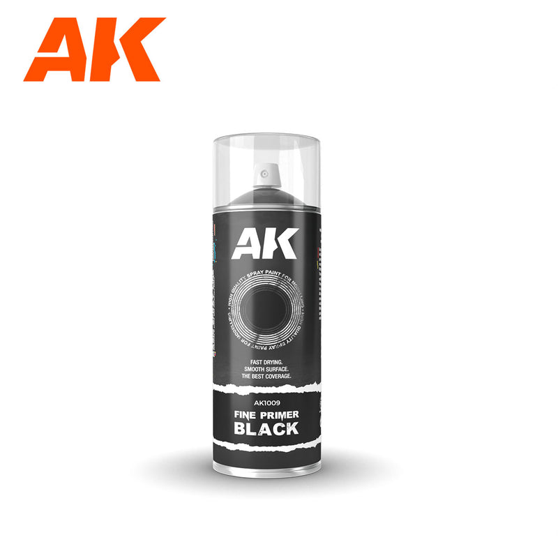 AK Interactive: Sprays - Fine Primer Black