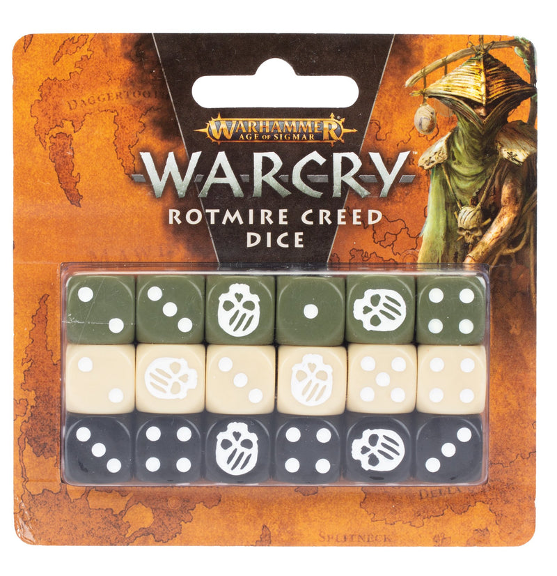 games workshop warcry rotmire creed dice