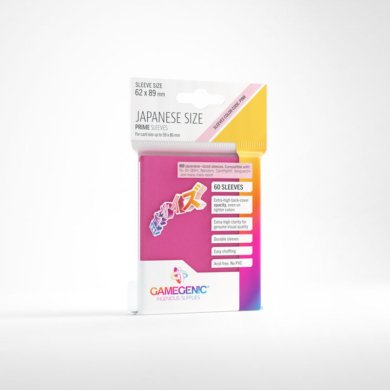 Gamegenic PRIME Japanese Sized Sleeves Pink (60 ct.)