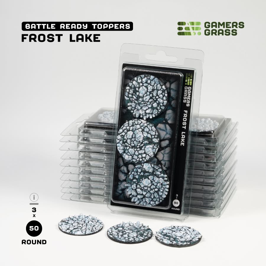 Battle Ready Toppers: Frost Lake - Round 50mm (x3)