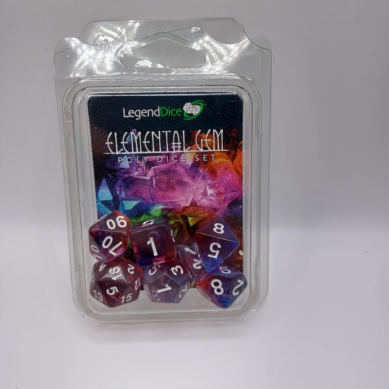 Legend Dice 16mm: Elemental Gem Set