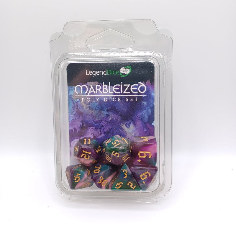 Legend Dice 16mm: Marblized Set