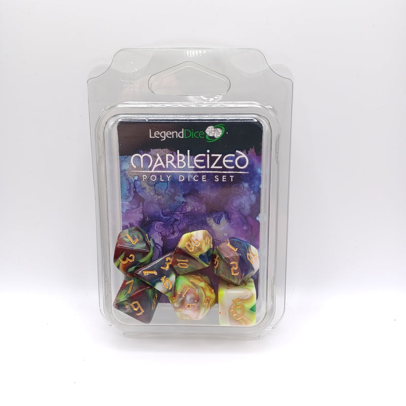 Legend Dice 16mm: Marblized Set