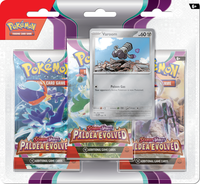 Pokemon Scarlet & Violet: Paldea Evolved - 3-Pack Booster