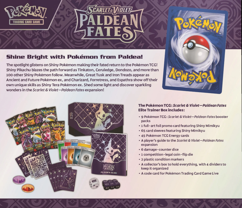 Pokemon TCG: Paldean Fates Elite Trainer Box