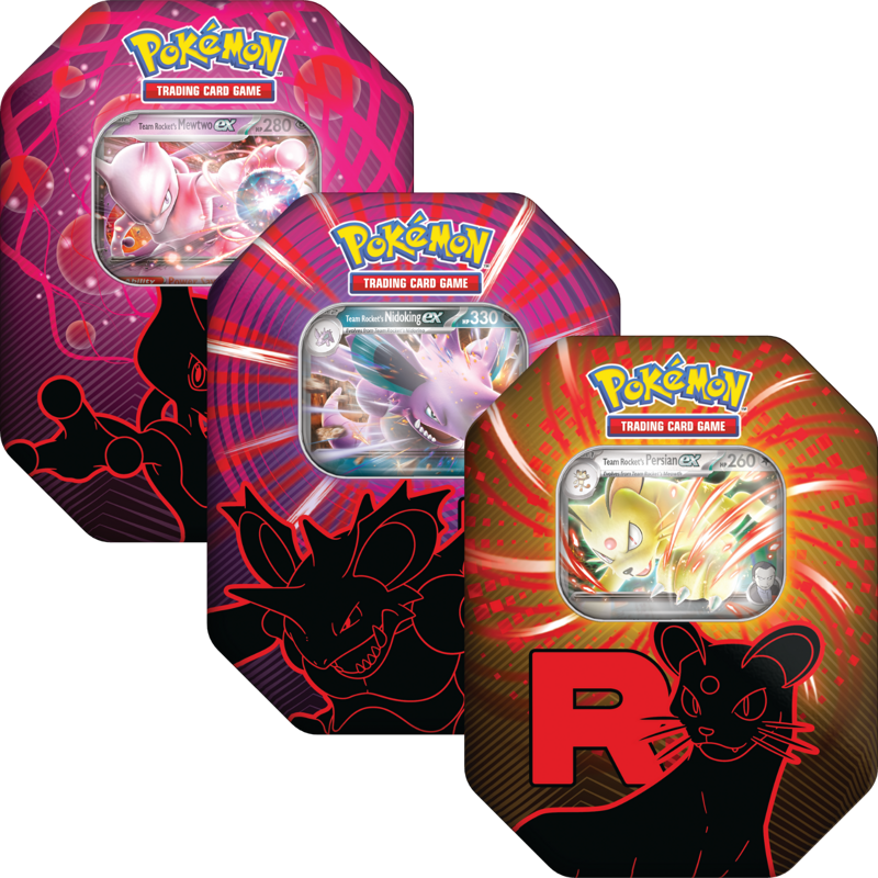 Pokemon TCG: Team Rocket Tins (Mewtwo / Nidoking / Persian)