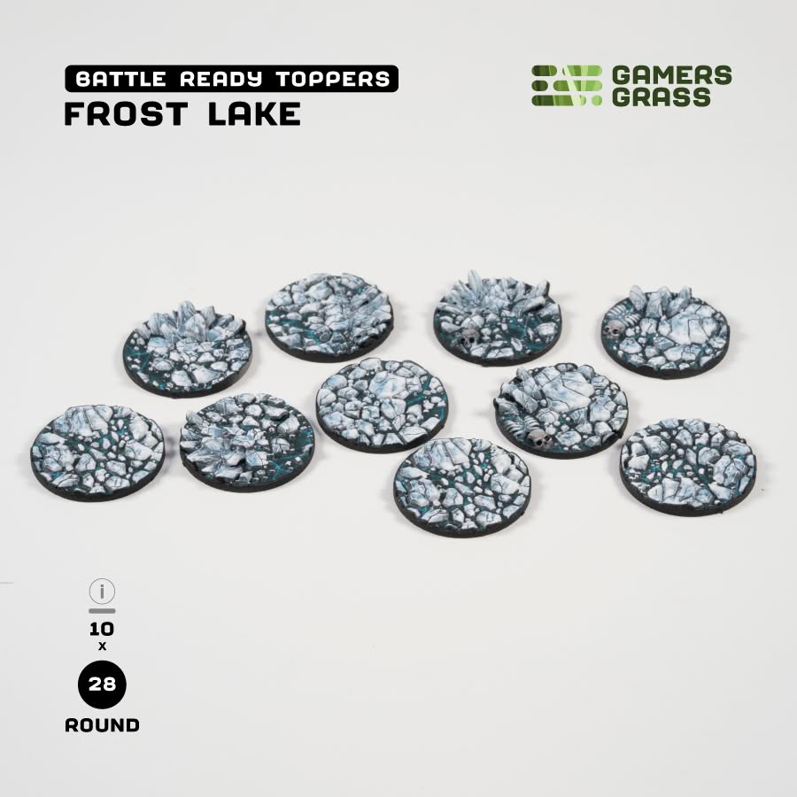 Battle Ready Toppers: Frost Lake - Round 28mm (x10)