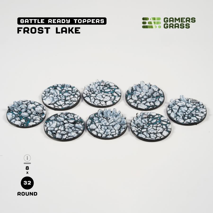 Battle Ready Toppers: Frost Lake - Round 32mm (x8)
