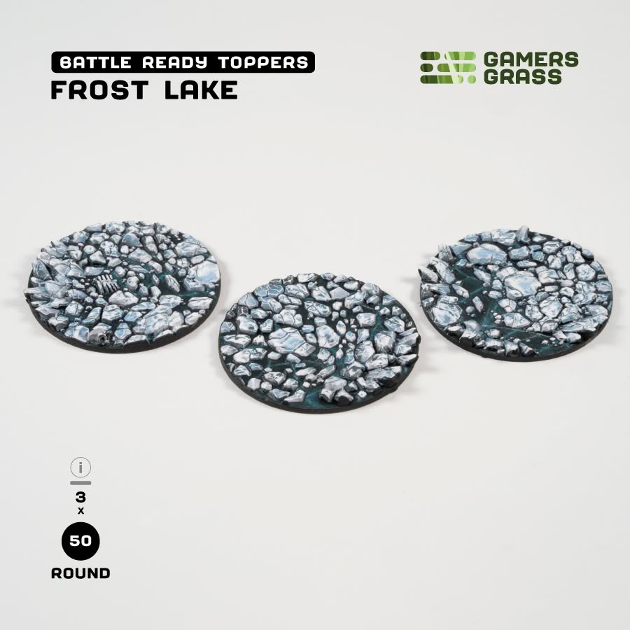 Battle Ready Toppers: Frost Lake - Round 50mm (x3)