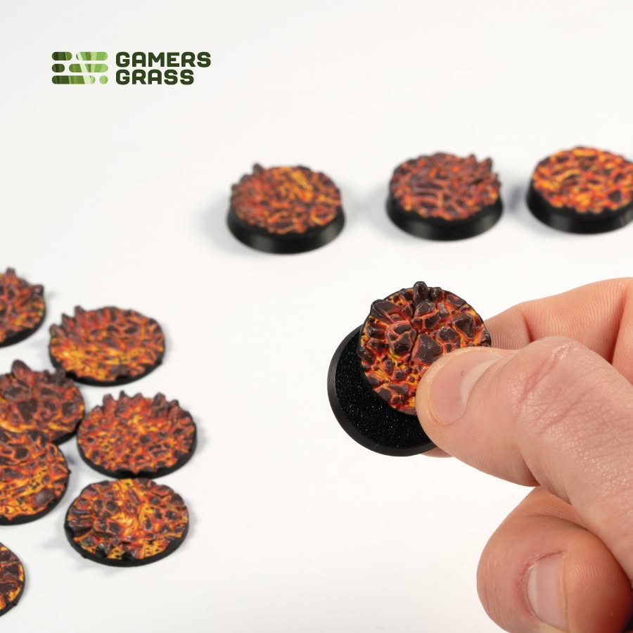 Battle Ready Toppers: Molten Lava - Round 25mm (x12)