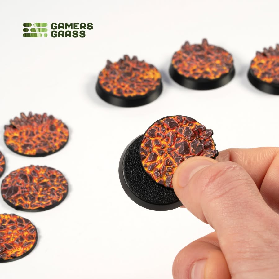 Battle Ready Toppers: Molten Lava - Round 32mm (x8)