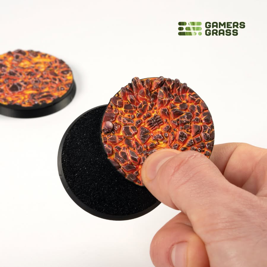 Battle Ready Toppers: Molten Lava - Round 50mm (x3)