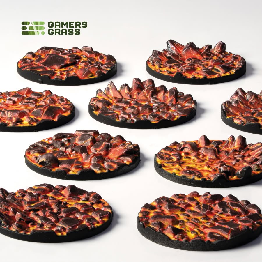 Battle Ready Toppers: Molten Lava - Round 28mm (x10)