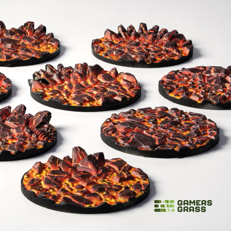 Battle Ready Toppers: Molten Lava - Round 32mm (x8)
