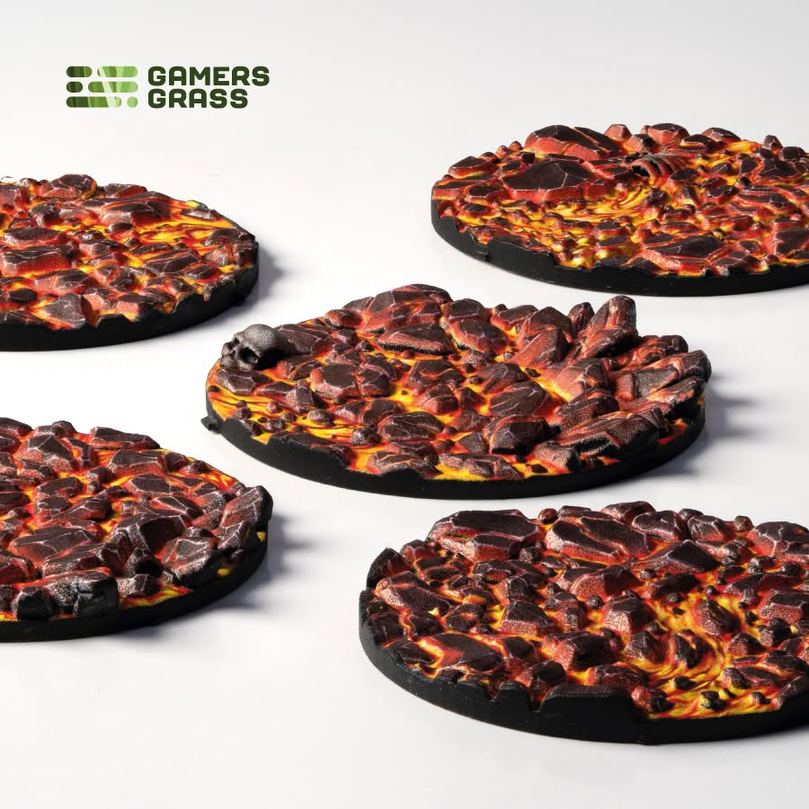 Battle Ready Toppers: Molten Lava - Round 40mm (x5)
