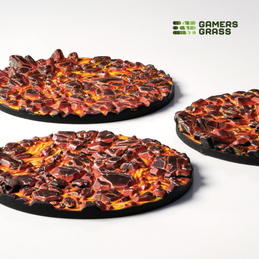 Battle Ready Toppers: Molten Lava - Round 50mm (x3)