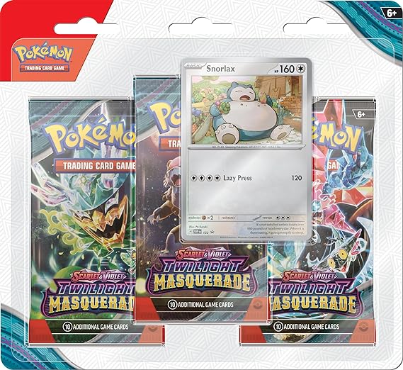 Pokemon Scarlet & Violet: Twilight Masquerade - 3-Pack Booster (Snorlax / Revavroom)