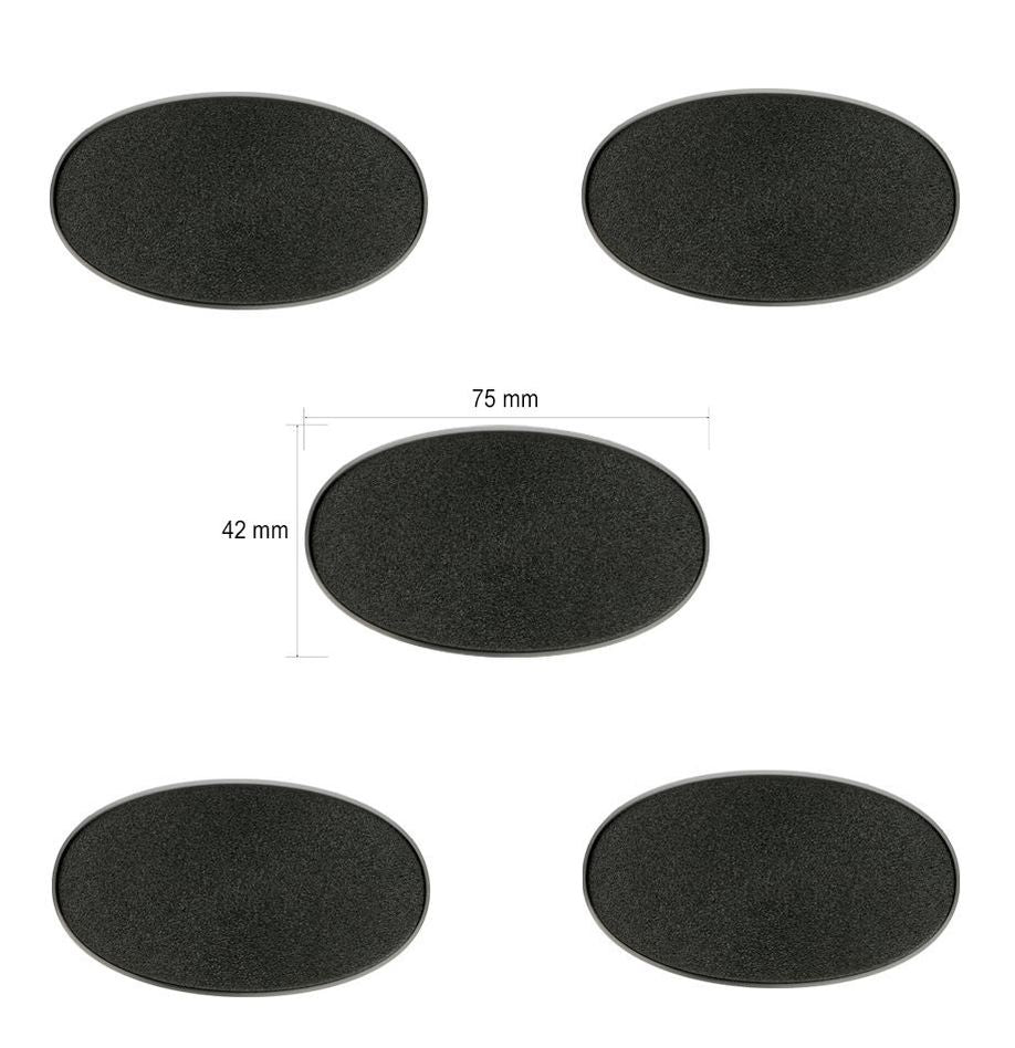 Citadel 75mm x 42mm Oval Bases (x5)