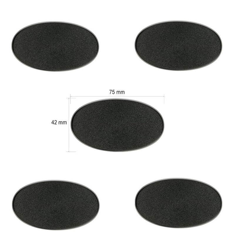 Citadel 75mm x 42mm Oval Bases (x5)