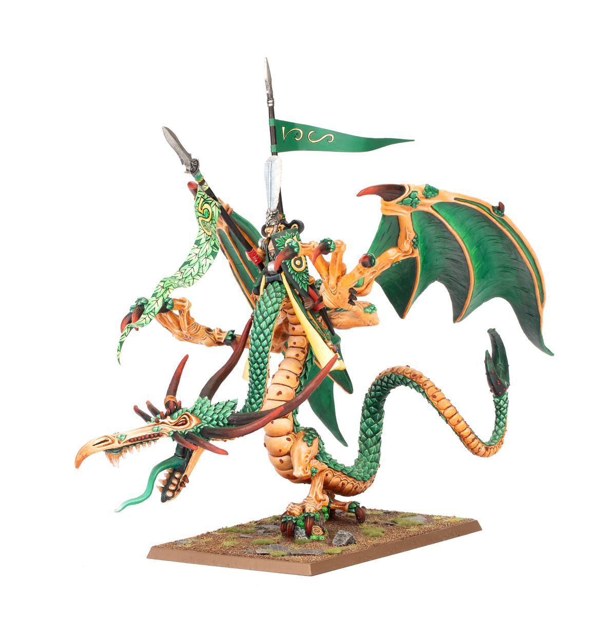 Wood Elf Realms: Wood Elf Noble on Forest Dragon