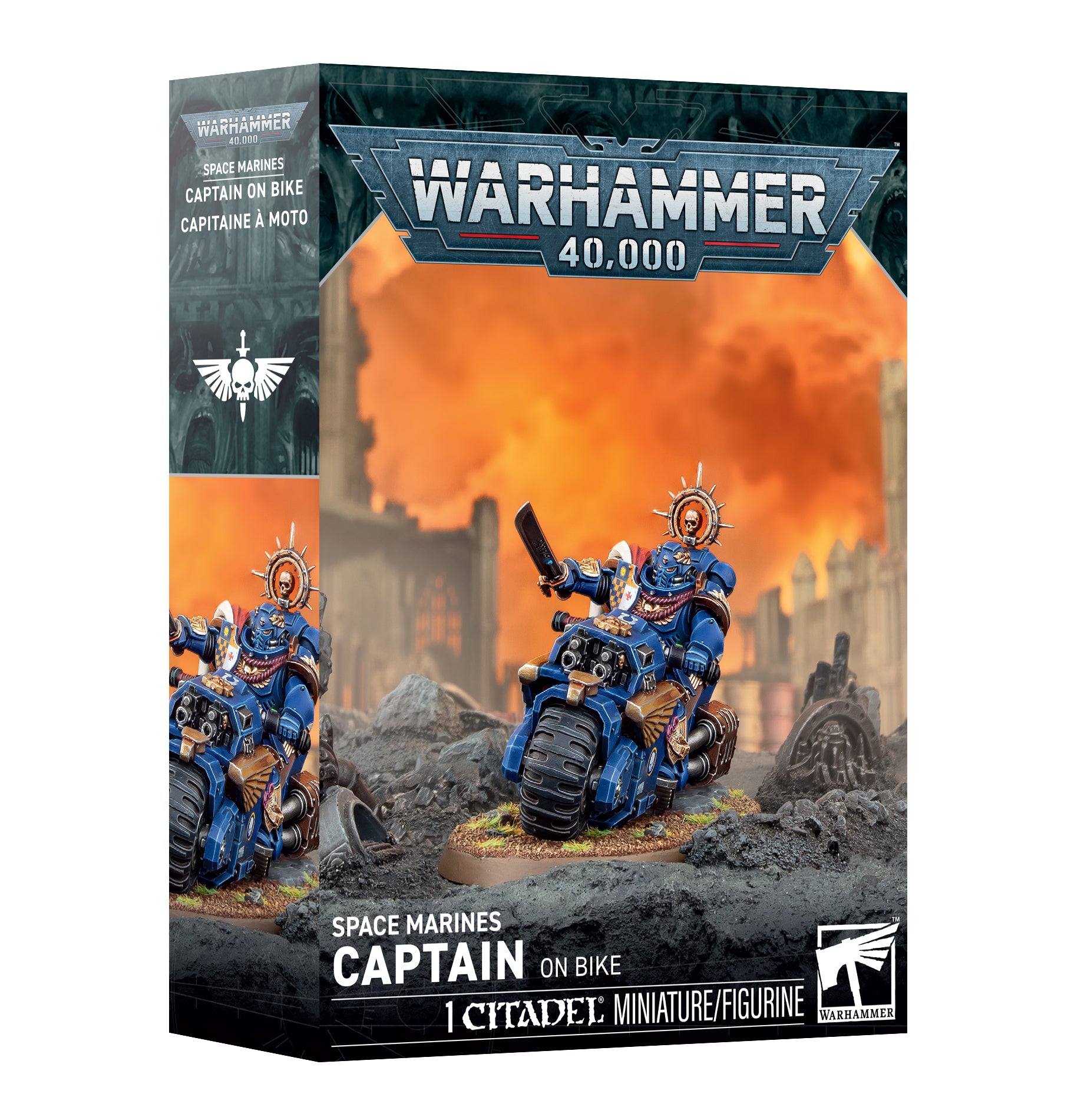 games workshop space marines captain on bike