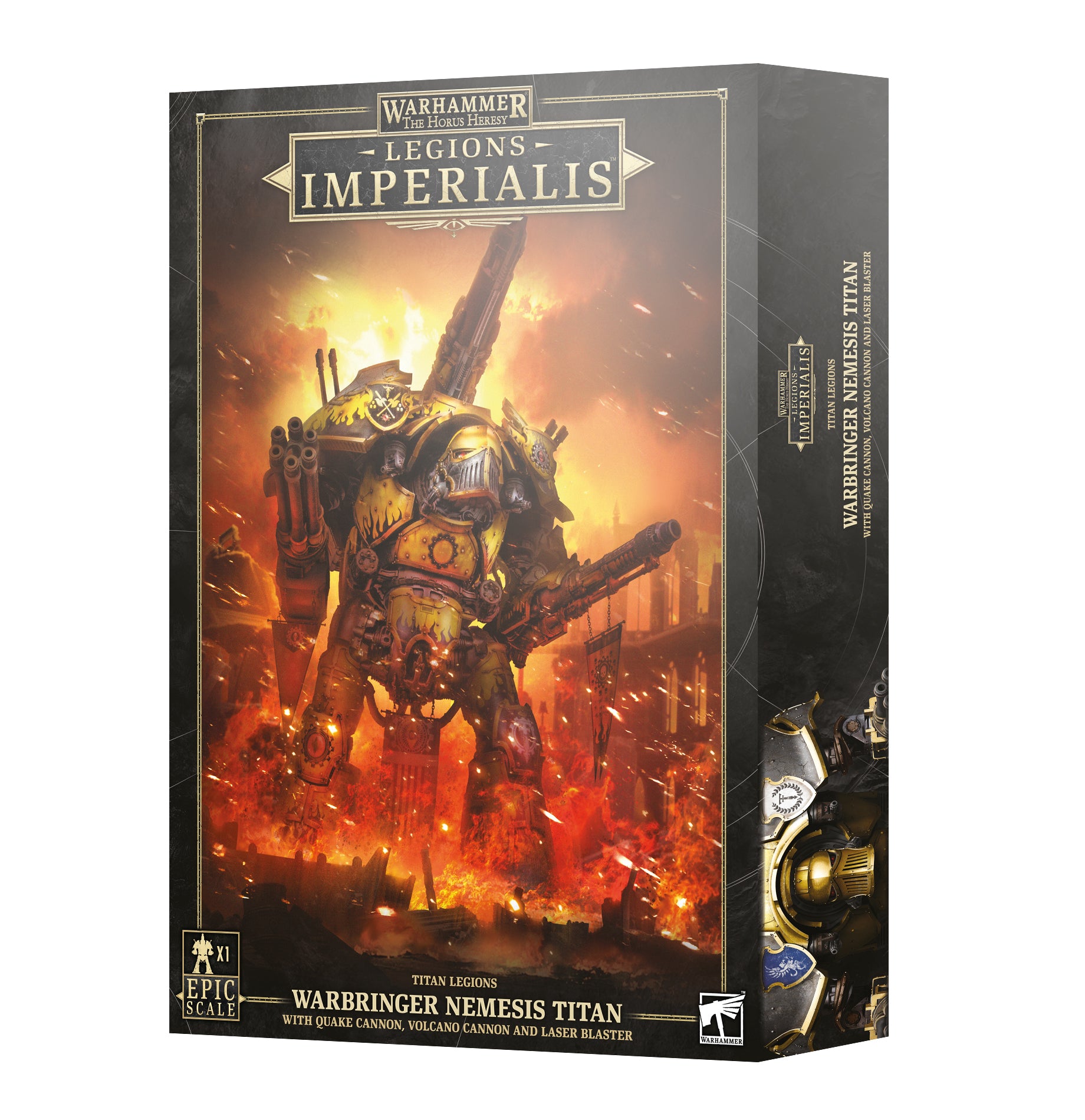 games workshop legions imperialis warbringer nemesis titan with quake cannon
