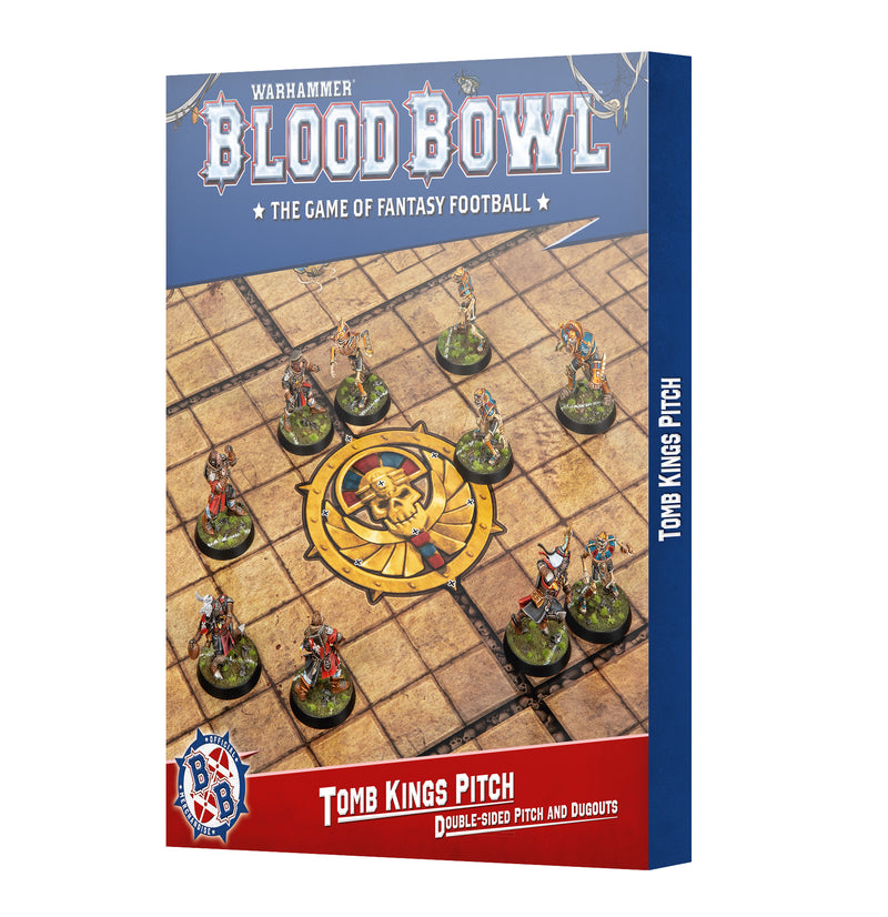 games workshop blood bowl tomb kings team pitch  dugouts