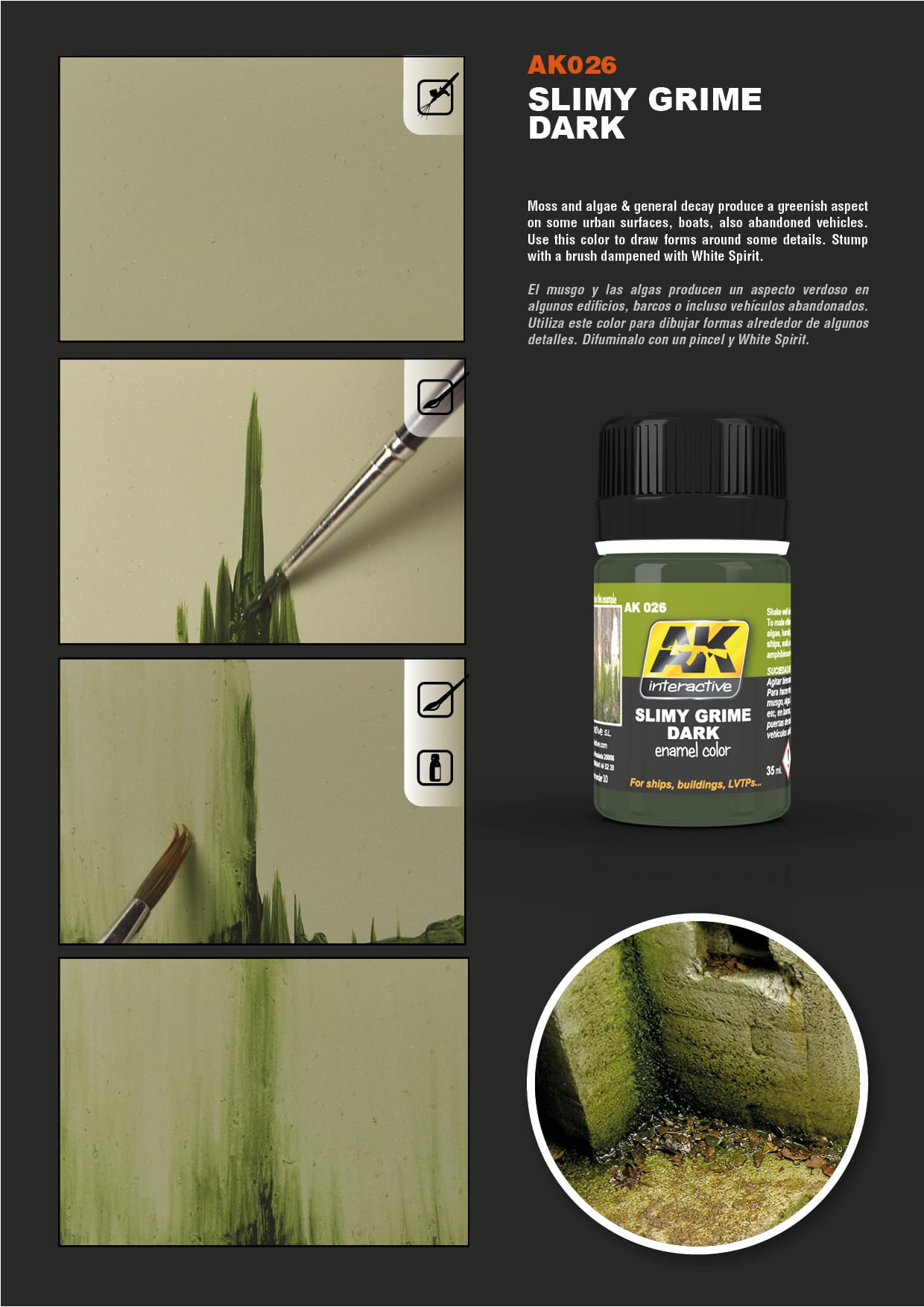 AK Interactive: Effects - Slimy Grime Dark