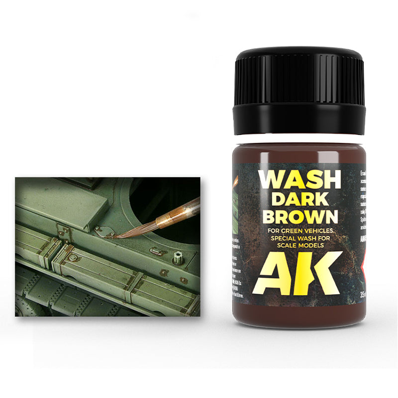 AK Interactive: Washes - Dark Brown