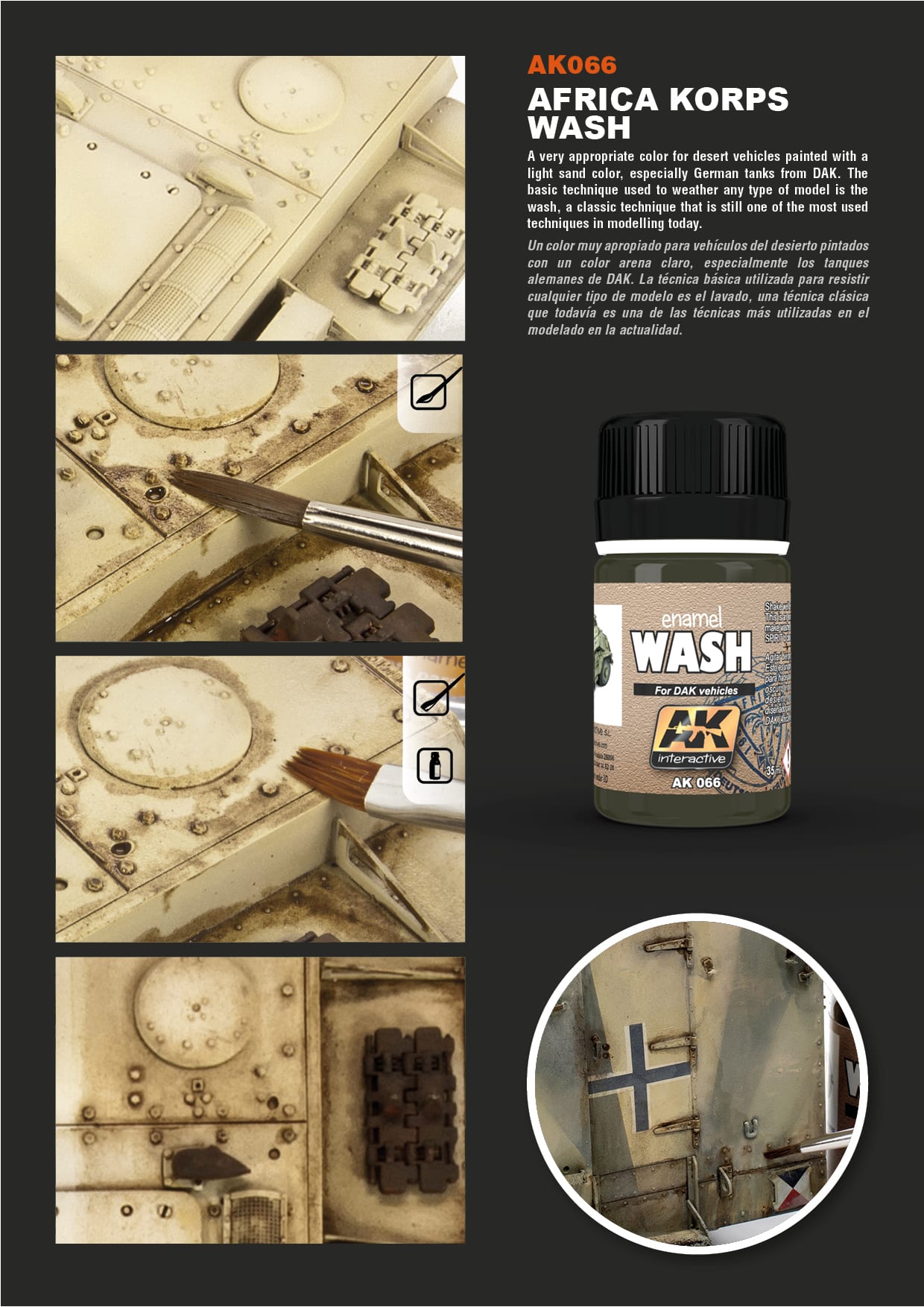 AK Interactive: Washes - DAK Vehicles (Afrika Korps)
