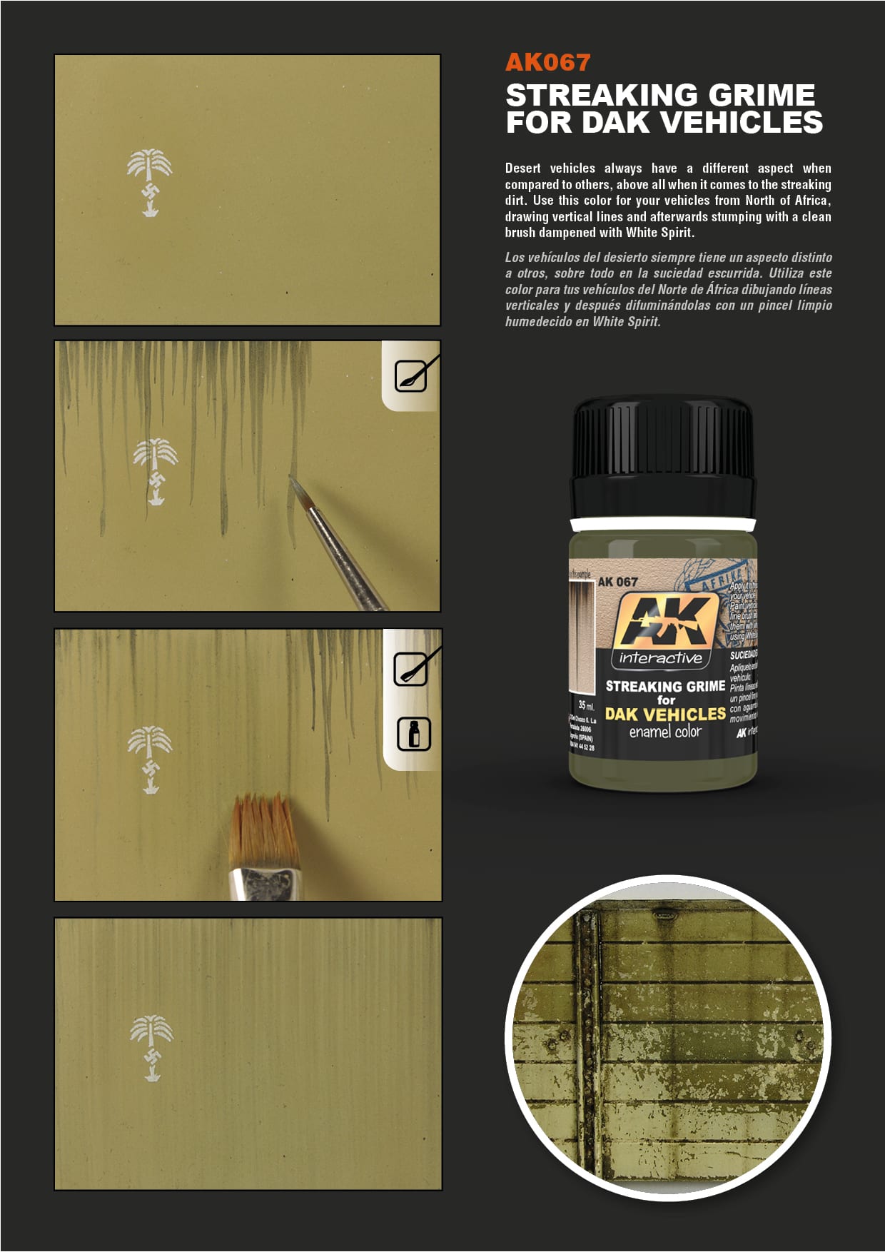 AK Interactive: Effects - Streaking Grime for DAK Vehicles