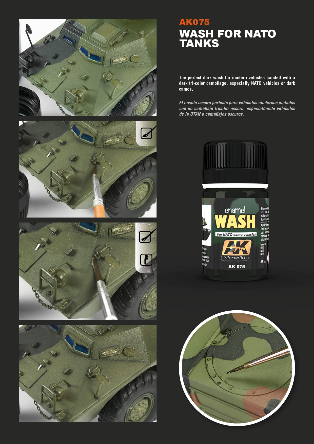 AK Interactive: Washes - Nato Camo Vehicles