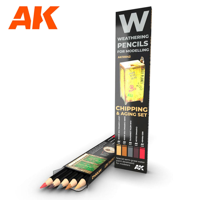 AK Interactive: Weathering Pencils - Chipping & Aging