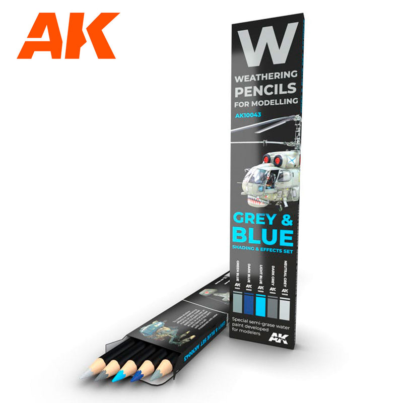 AK Interactive: Weathering Pencils - Grey & Blue