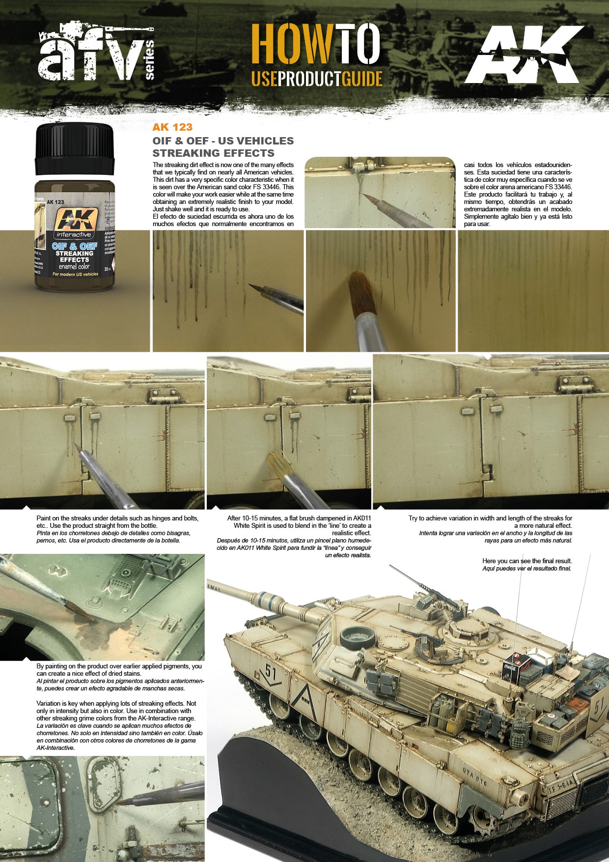 AK Interactive: Effects - Streaking for US Vehicles (OIF & OEF)