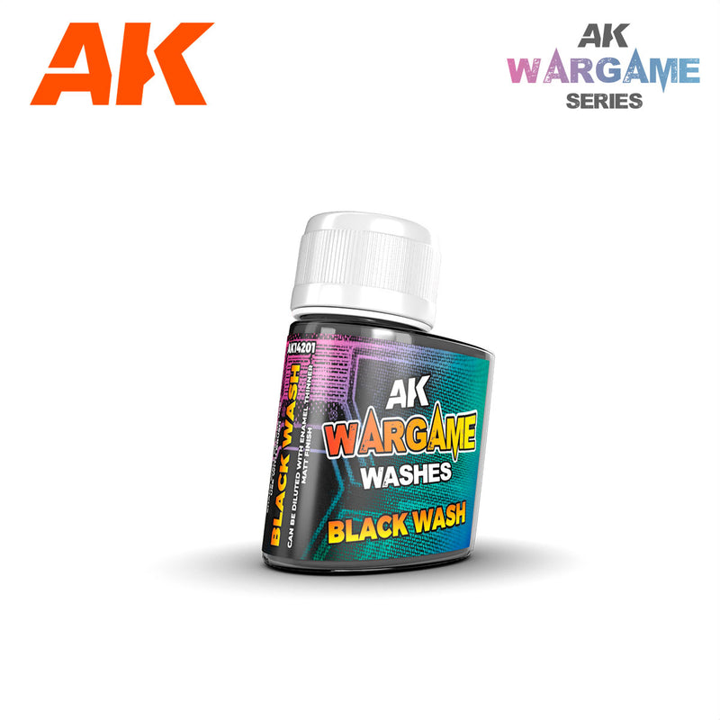 AK Interactive: Enamel Washes - Black 35ml