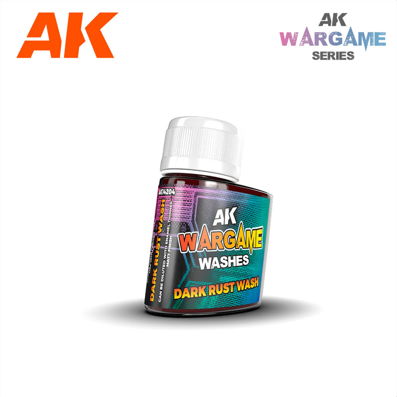 AK Interactive: Enamel Washes - Dark Rust 35ml