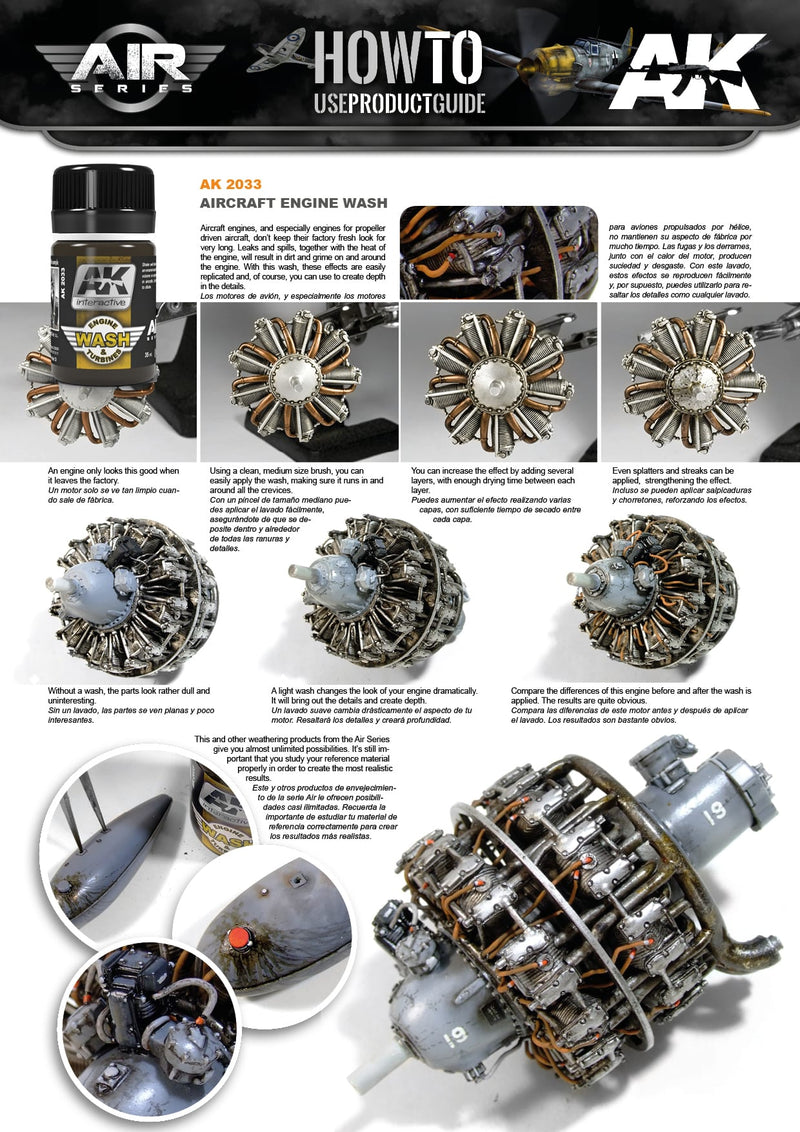 AK Interactive: Washes - Aircraft Engine