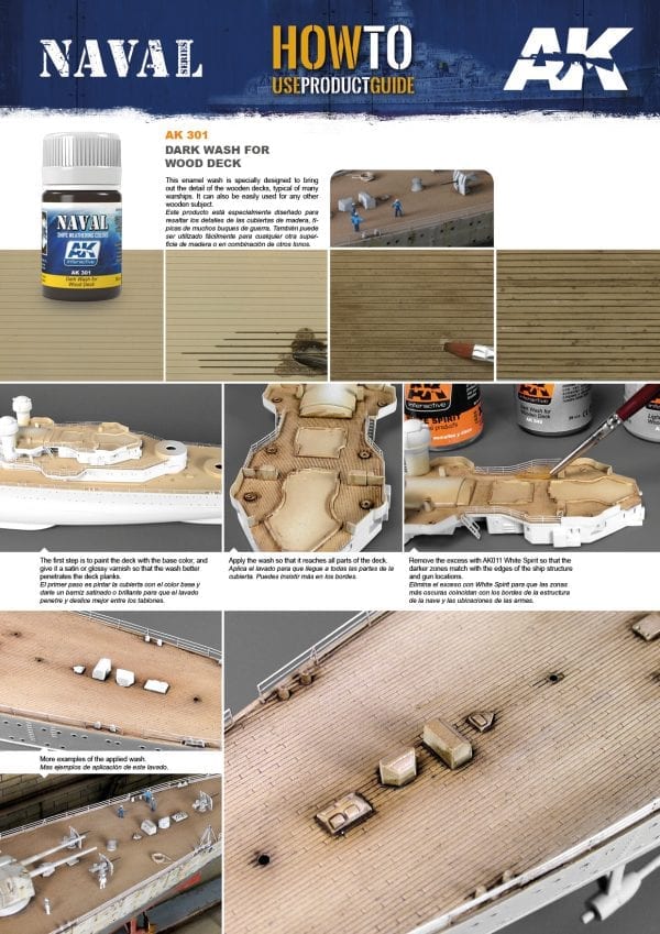 AK Interactive: Washes - Naval Dark for Wood Decks