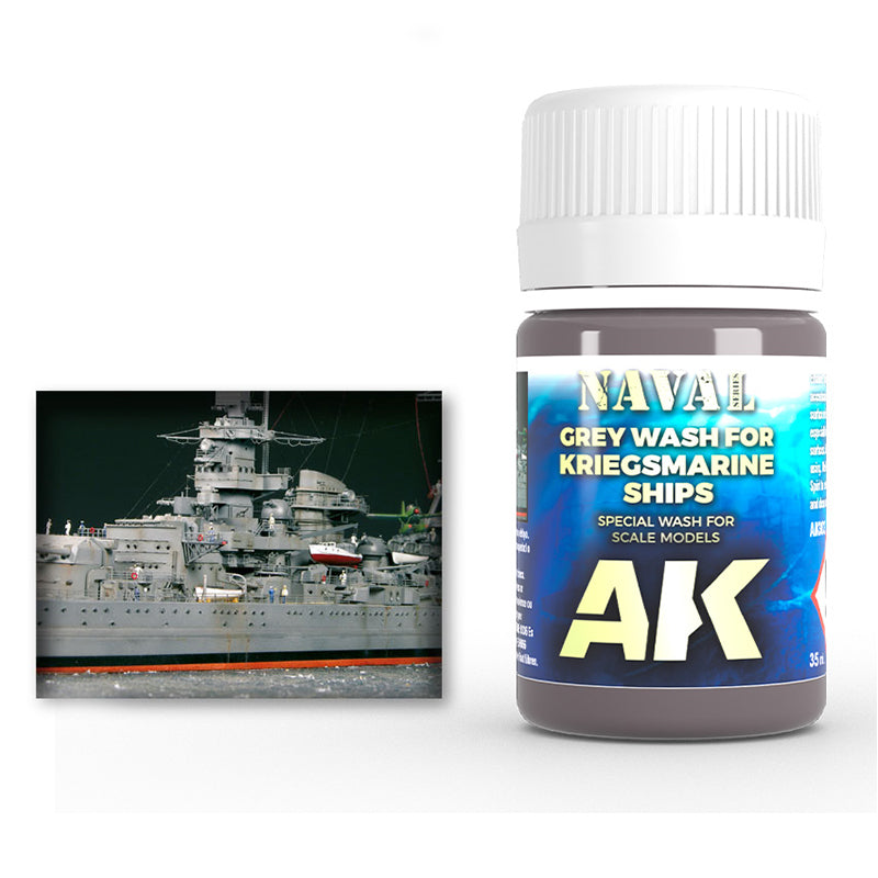 AK Interactive: Washes - Naval Grey for Kriegsmarine Ships