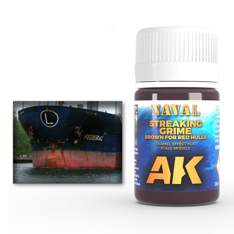 AK Interactive: Effects - Brown Streaking Grime for Red Hulls