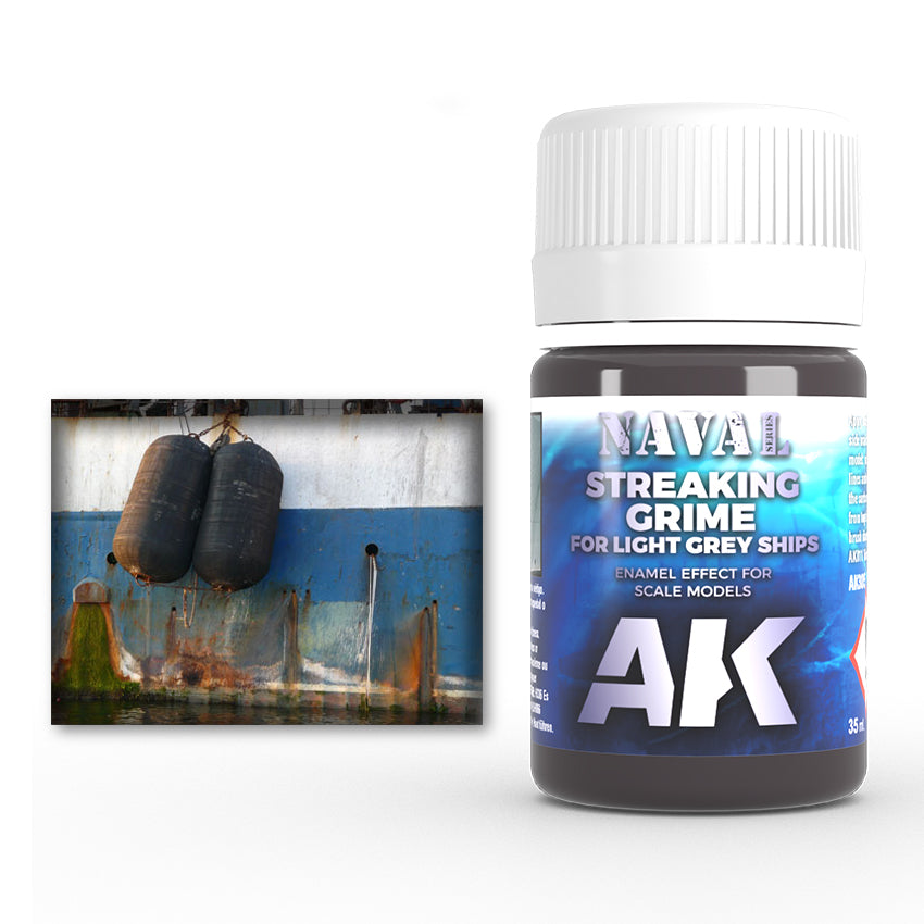 AK Interactive: Effects - Streaking Grime for Light Grey Ships