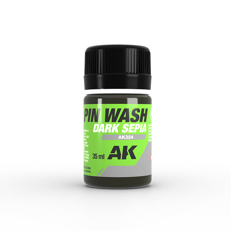 AK Interactive: Pin Wash - Dark Sepia