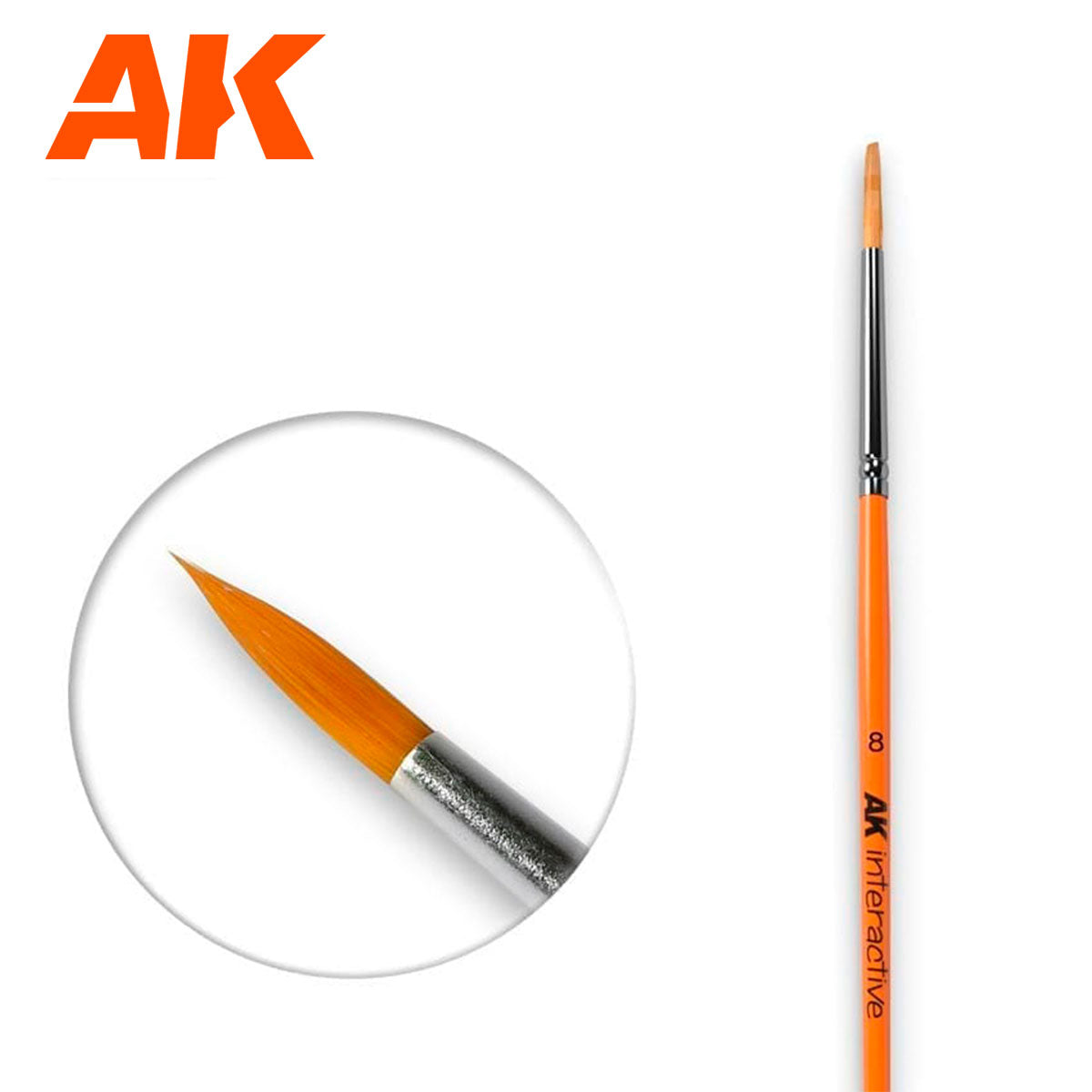 AK Interactive: Round Brush 8 Synthetic