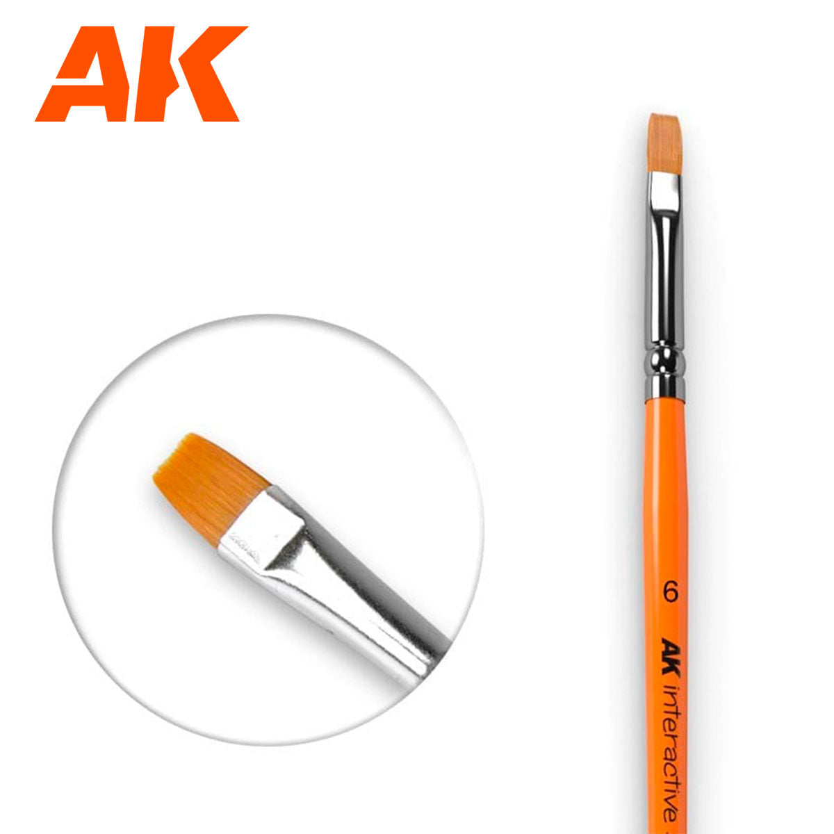 AK Interactive: Flat Brush 6 Synthetic