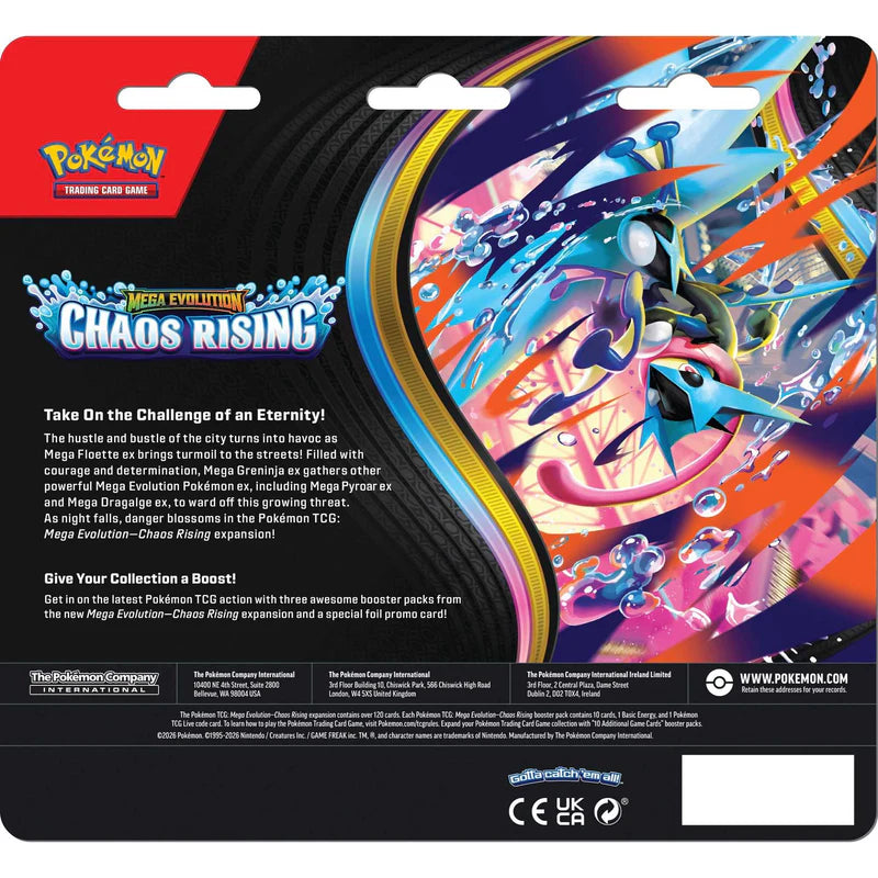 Pokemon TCG: Mega Evolution Chaos Rising - 3 Pack