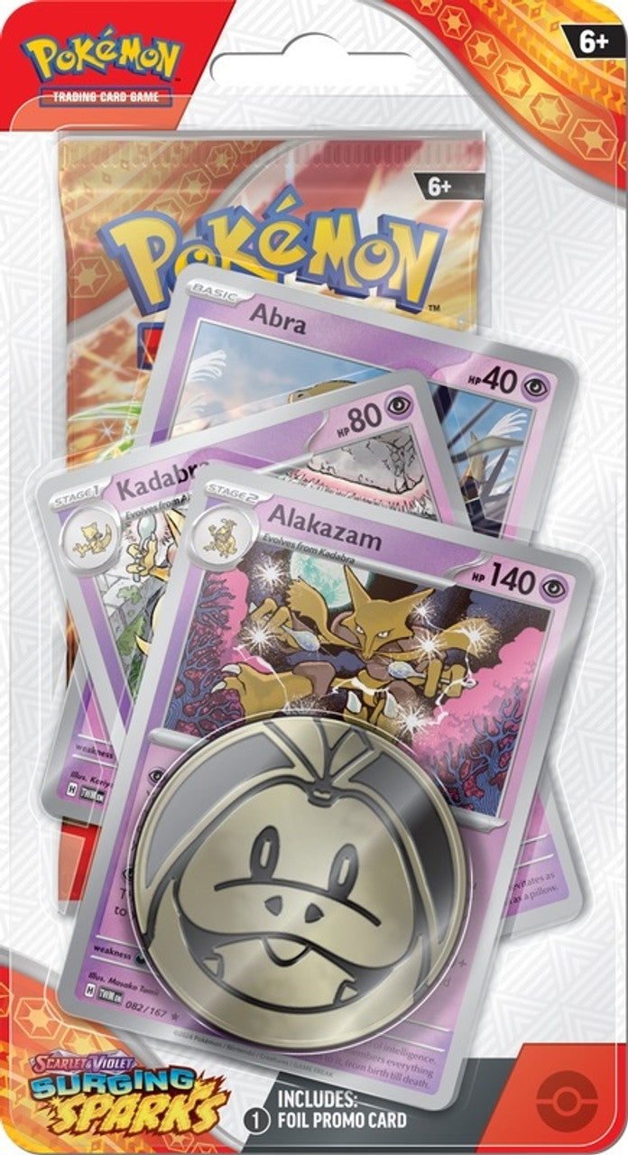 Pokemon Scarlet & Violet: Surging Sparks - Premium Checklane Blister (Alakazam / Chandelure)