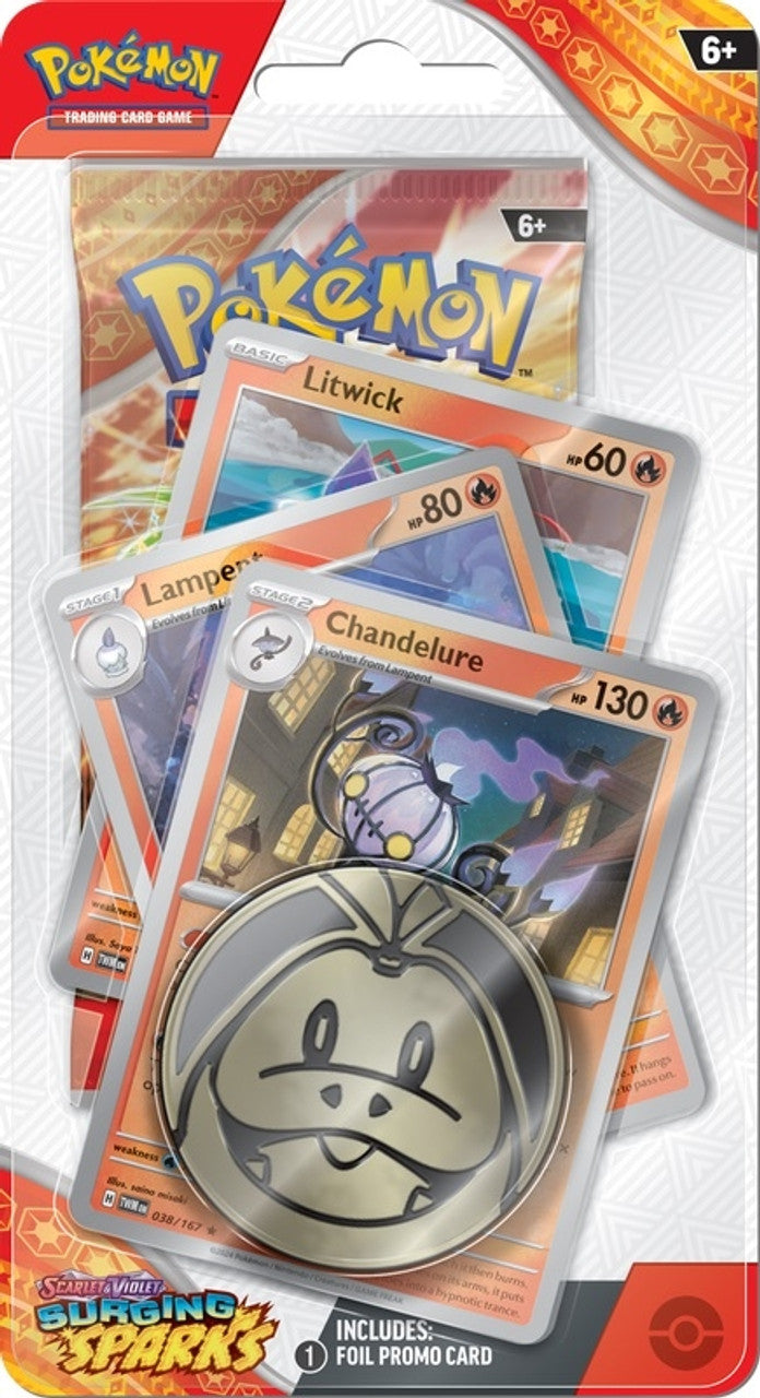 Pokemon Scarlet & Violet: Surging Sparks - Premium Checklane Blister (Alakazam / Chandelure)