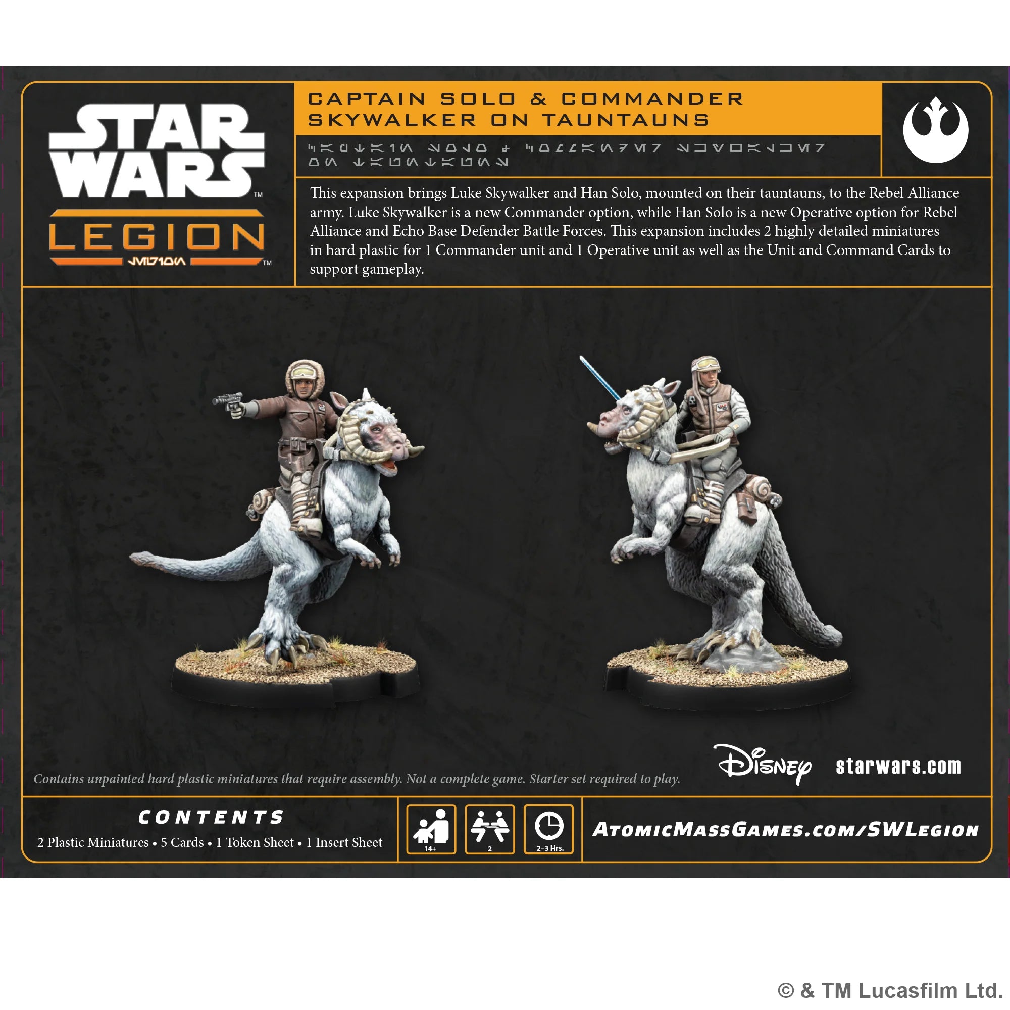 Star Wars Legion: Captain Solo & Commander Skywalker on Tauntuns